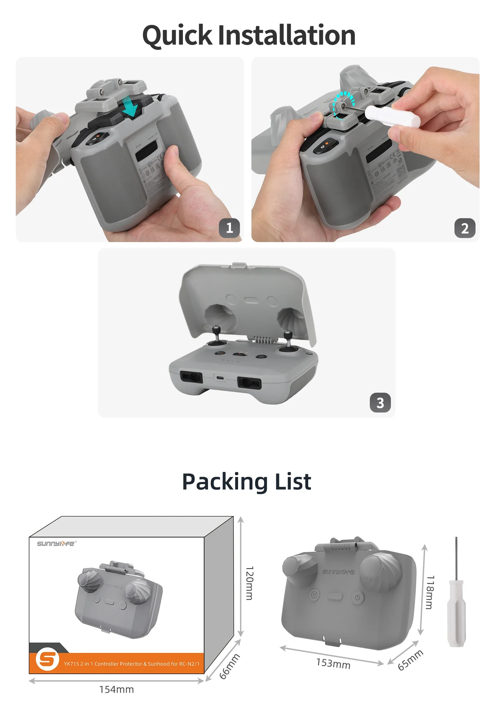 2 in 1 Controller Protector Su - Drone Controller Hood recension och pris