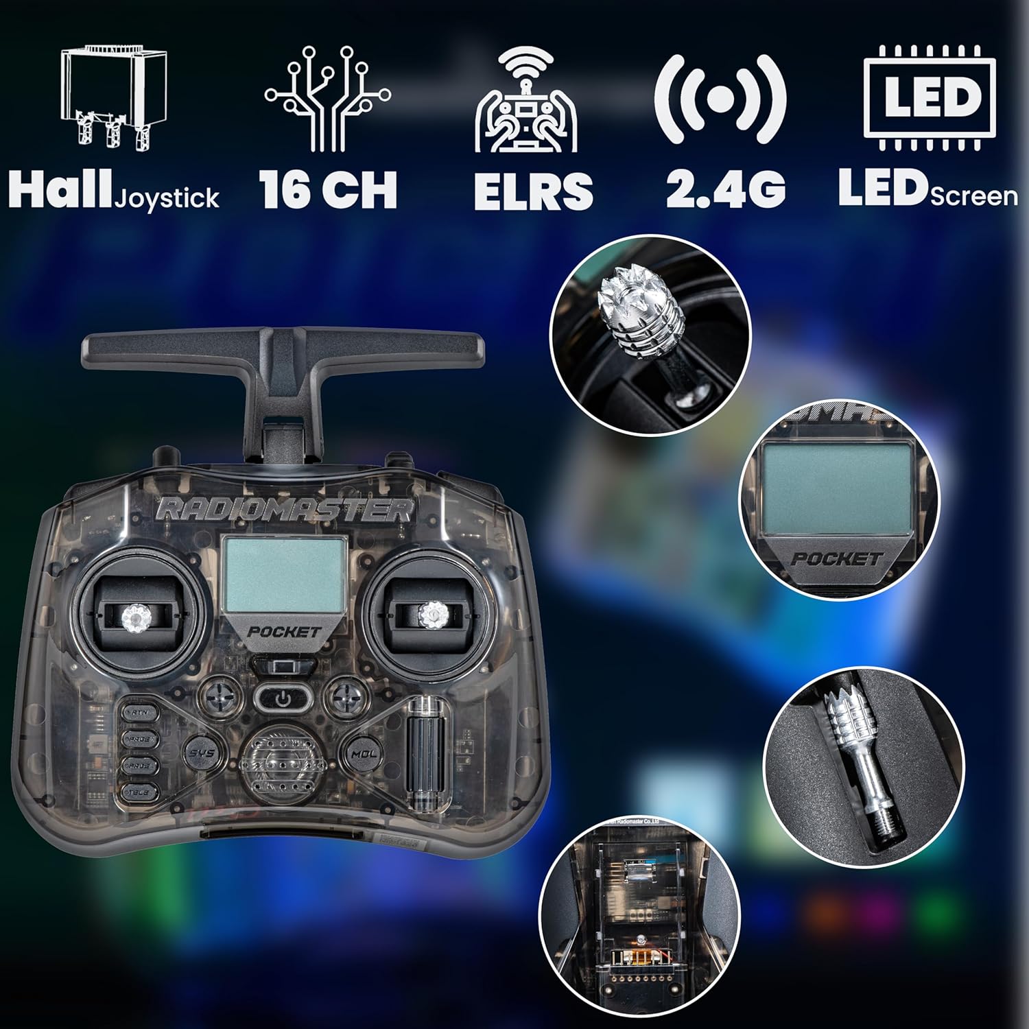 RadioMaster POCKET P16 2.4G Ra - Drone Control Stick recension och pris