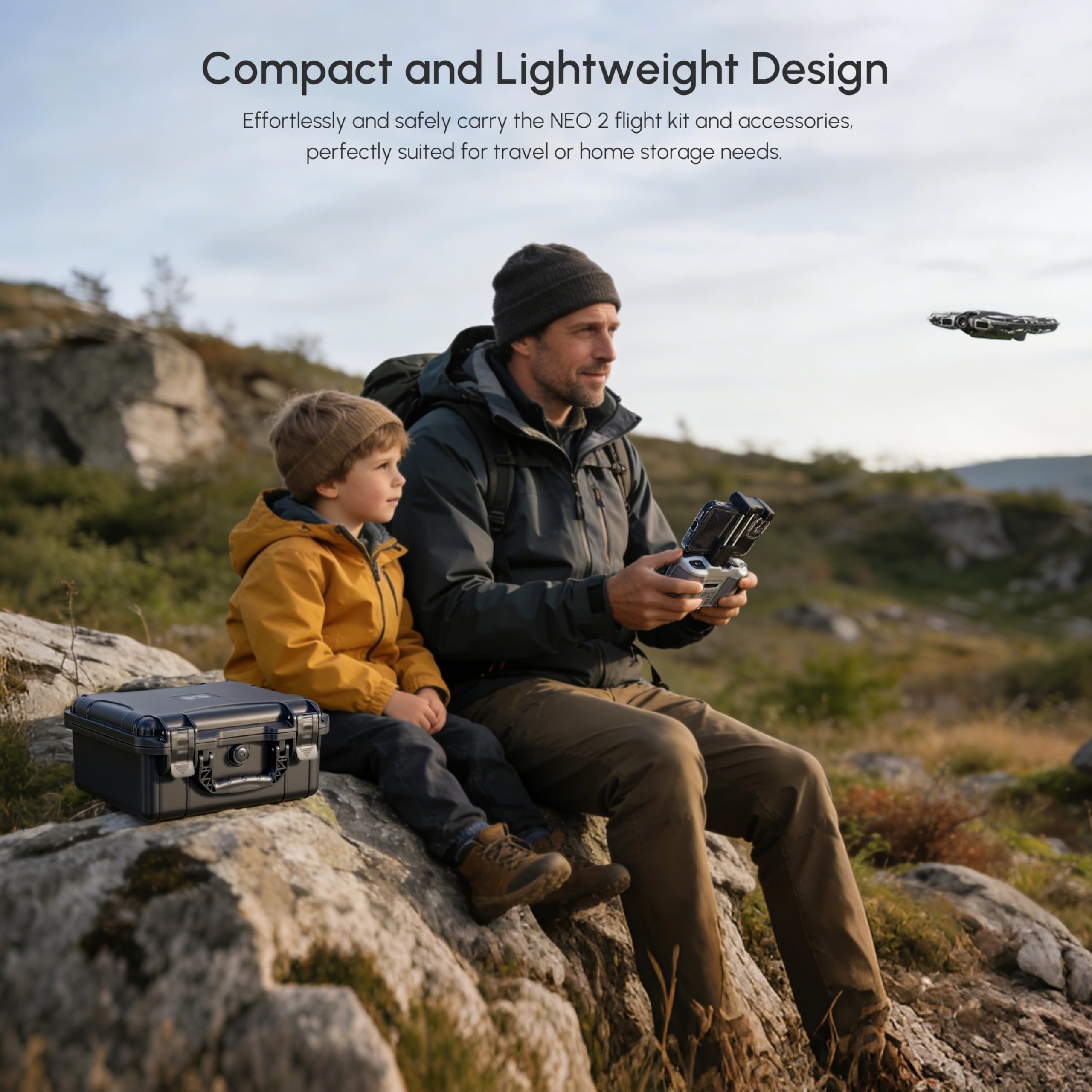 NEO 2 Case,Waterproof Hard Car - Drone Controller Hood recension och pris