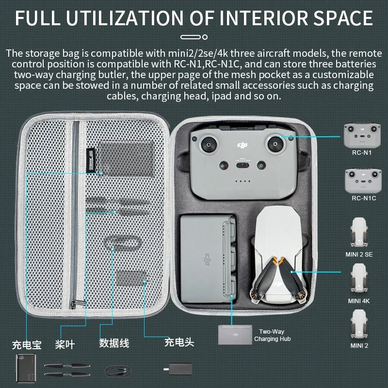 Mini 2 Shoulder Bag PU Portabl - Drone Carrying Case recension och pris