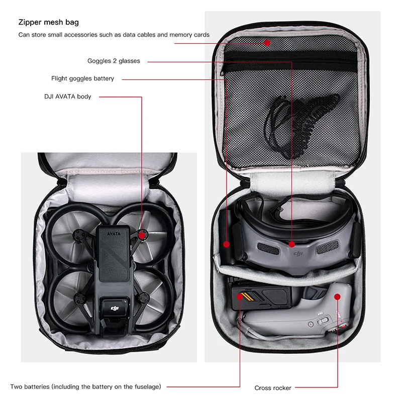 Portable Case Dual Layer Stora - Drone Carrying Case recension och pris