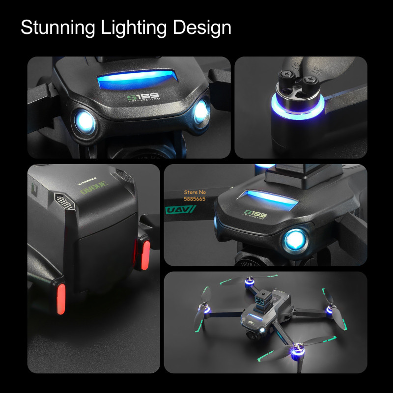 8K Dual Camera 5G WIFI FPV Rem - Drone Beacon Light recension och pris