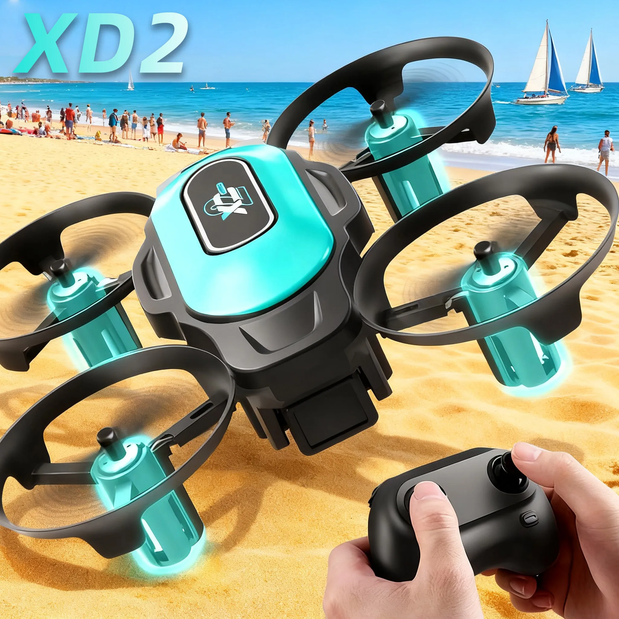 XD2 Mini Drone, 360° Stunt Fli - Drone Beacon Light recension och pris