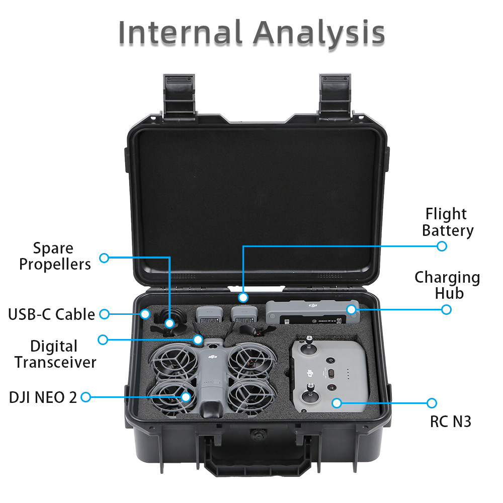 For DJI NEO 2 Case Bag Explosi - Drone Hard Shell Case recension och pris