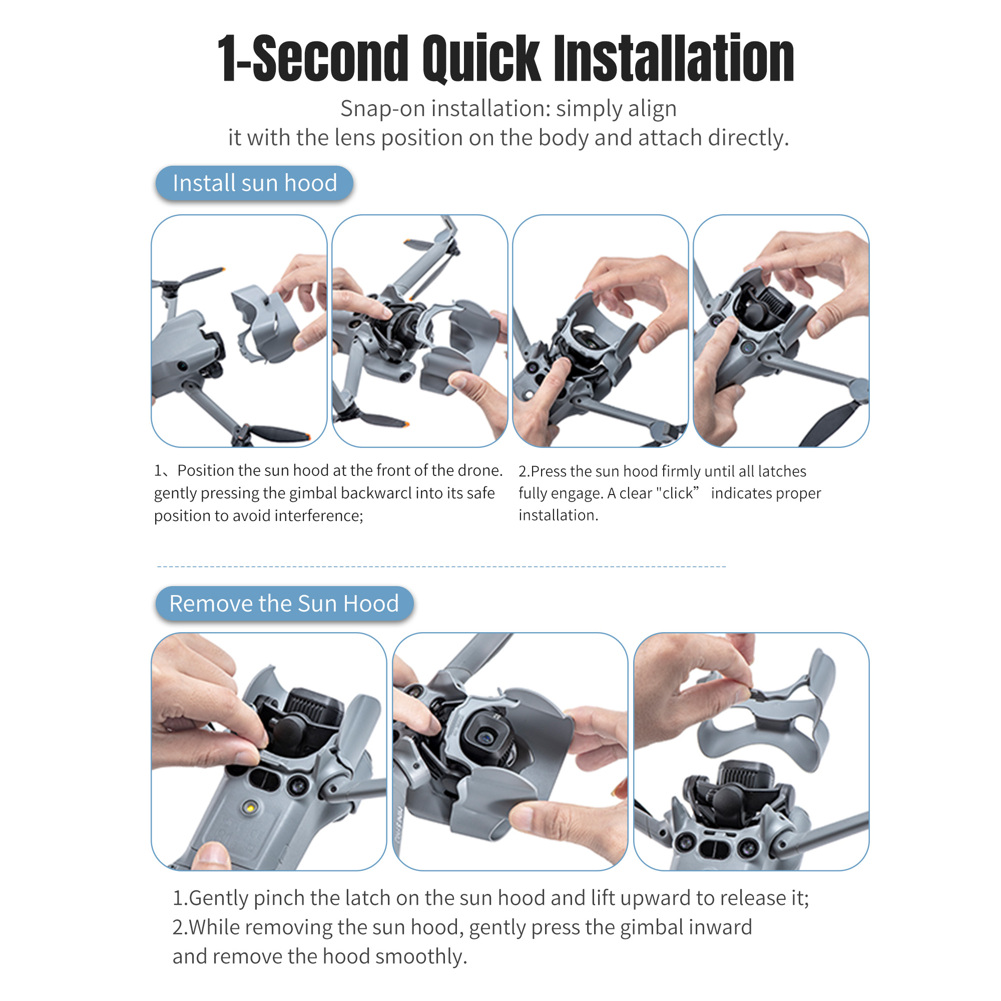 Sunshade Lens Hood For DJI Min - Drone Sun Shade recension och pris