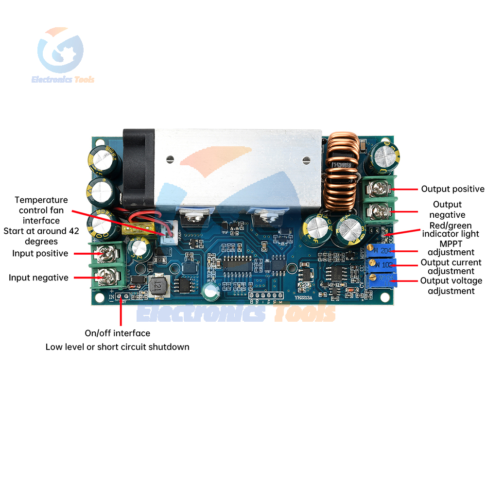 10-75V 20A Adjustable Buck Mod - Drone Solar Charger recension och pris