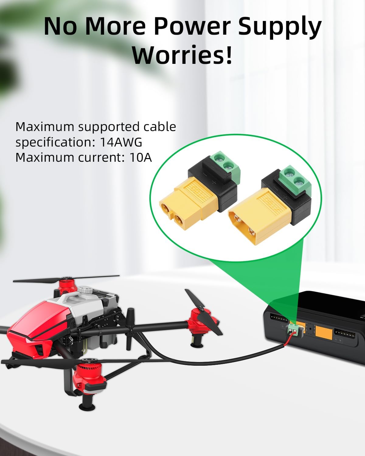 Solderless 2 Pin to XT60 Male  - Drone Solar Charger recension och pris