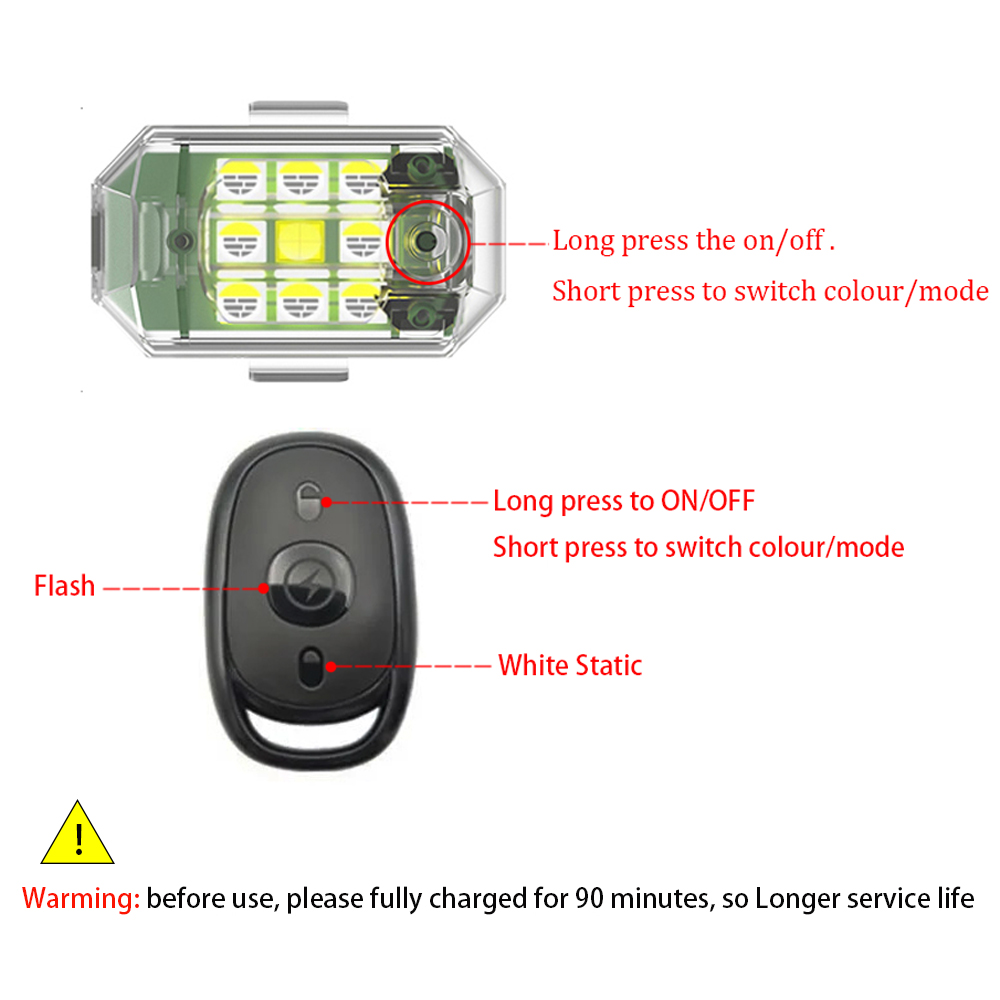 1/2/4pcs Wireless LED Drone St - Drone Beacon Light recension och pris