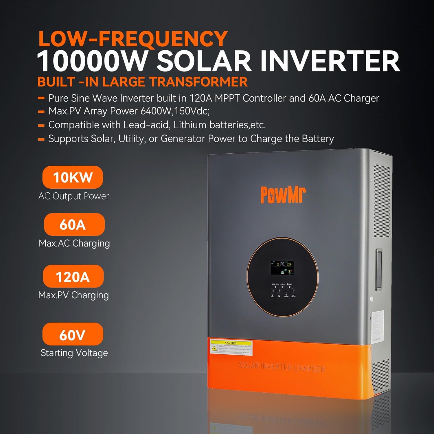 PowMr 10KW 5KW Split Phase Inv - Drone Solar Charger recension och pris