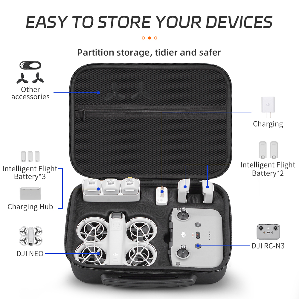 XFJI Carrying Case Compatible  - Drone Hard Shell Case recension och pris